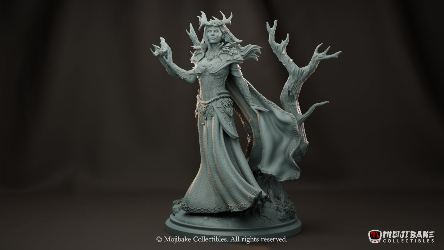 Mojibake - Hidden in the Shadows - Nyala Virven, Elf Queen of the Forest - 120mm Pin Up/Figure/Model/Diorama - Helios3DPrinting