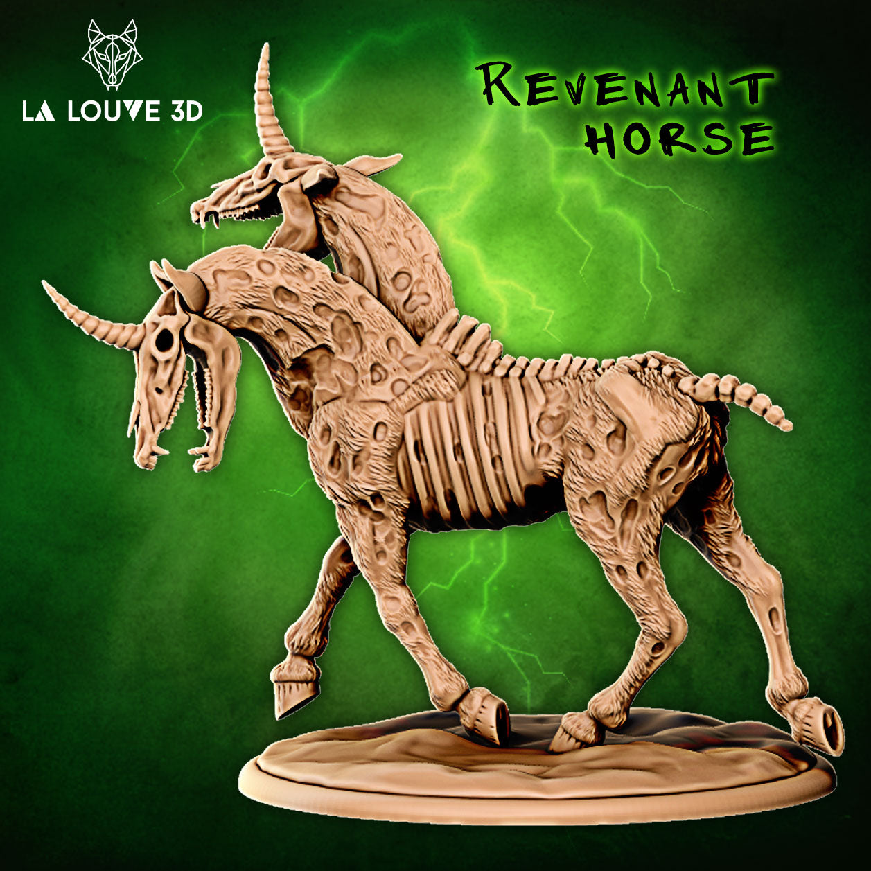 La Louve - Dangerous Monsters #2 - Skeletal Horse - DnD/TTRPG Figure/Miniature