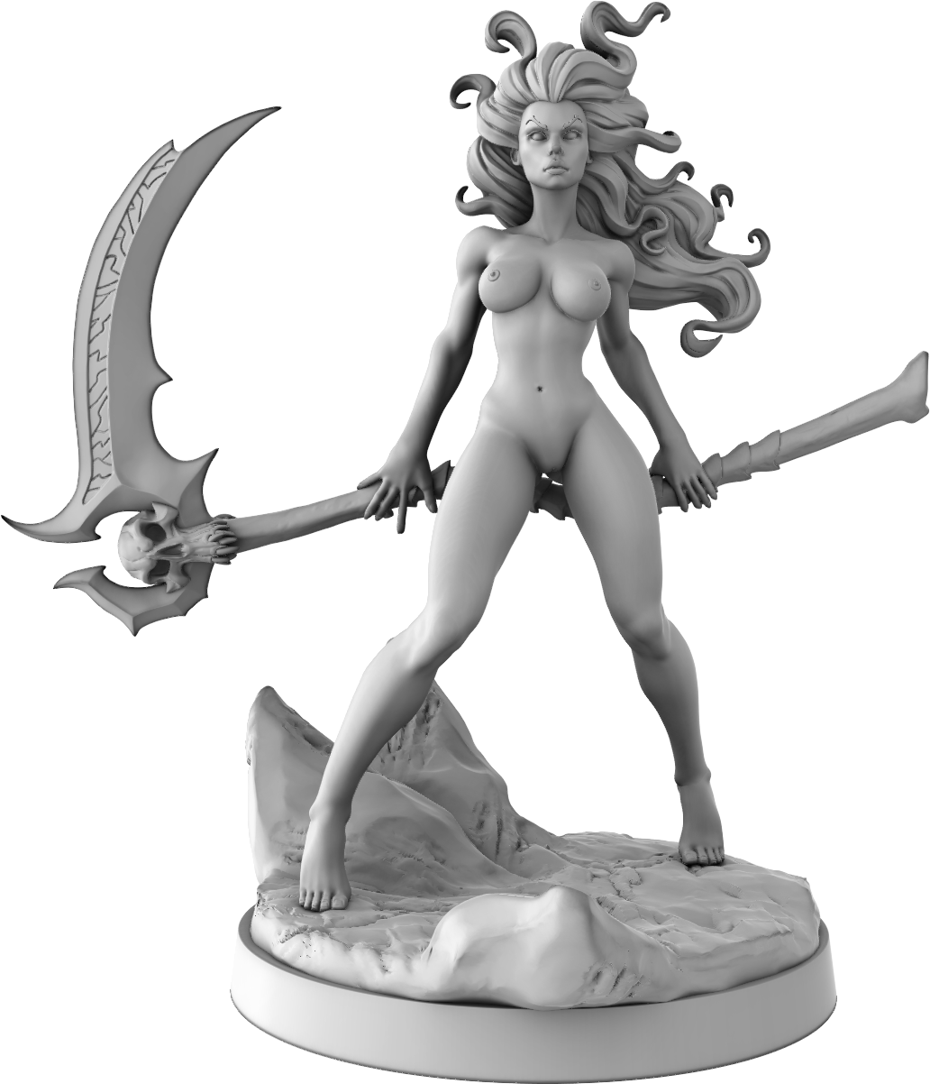 Yedharo Models - Warrior Girl #1 - 32/75mm Pin Up/Figure/Figurine/Diorama - Helios3DPrinting