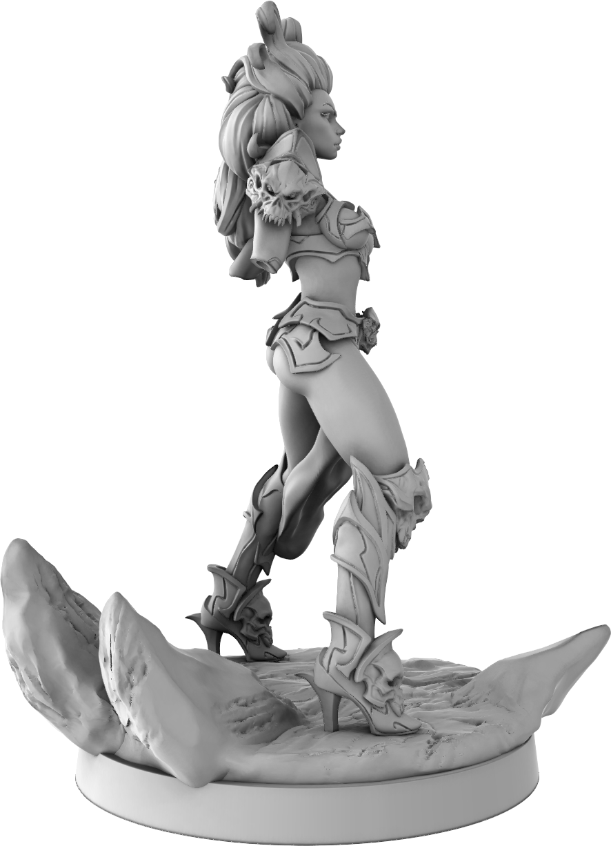 Yedharo Models - Warrior Girl #1 - 32/75mm Pin Up/Figure/Figurine/Diorama - Helios3DPrinting