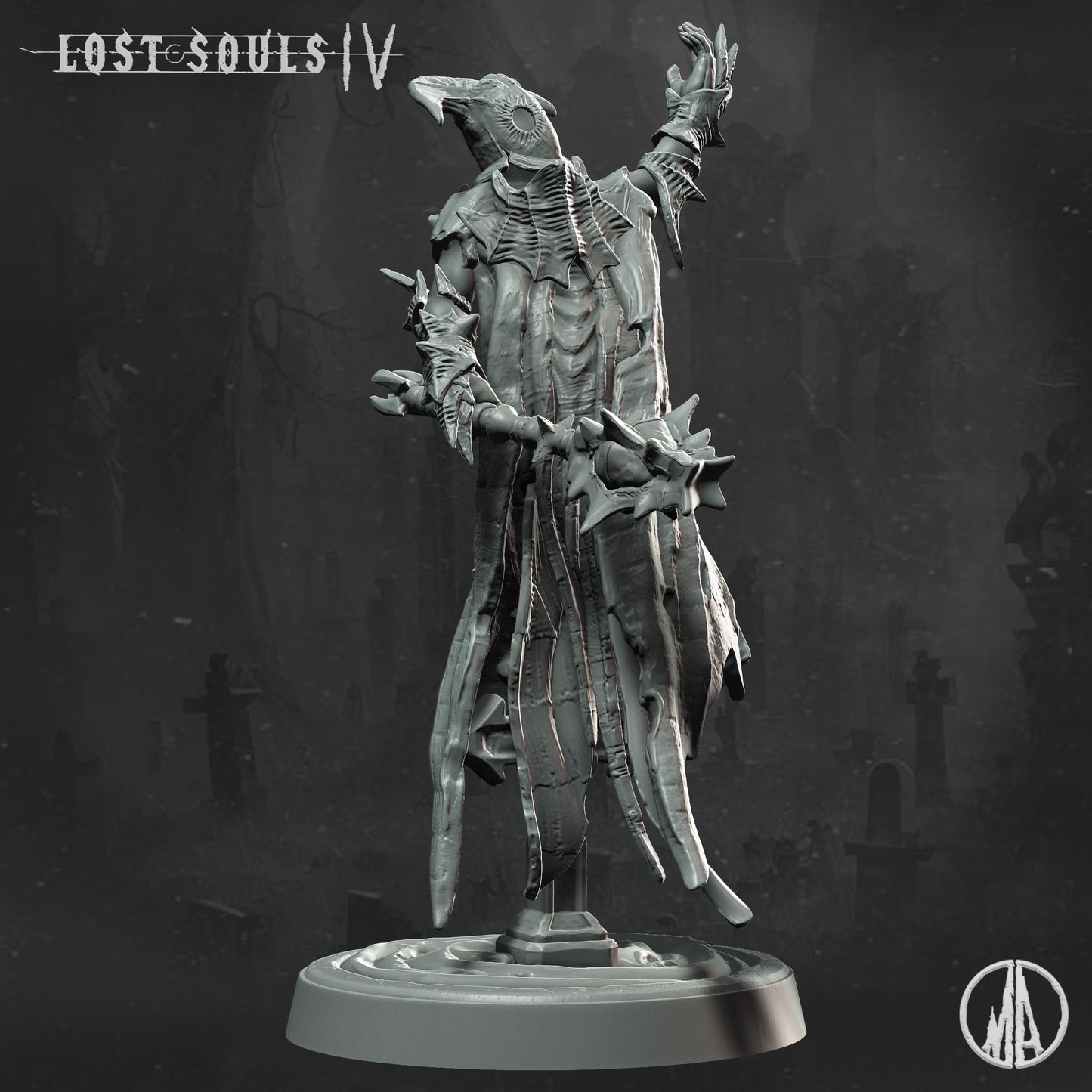 Monolith Arts - Lost Souls IV - Restless Ghost #2 - DnD/TTRPG Figure/Miniature