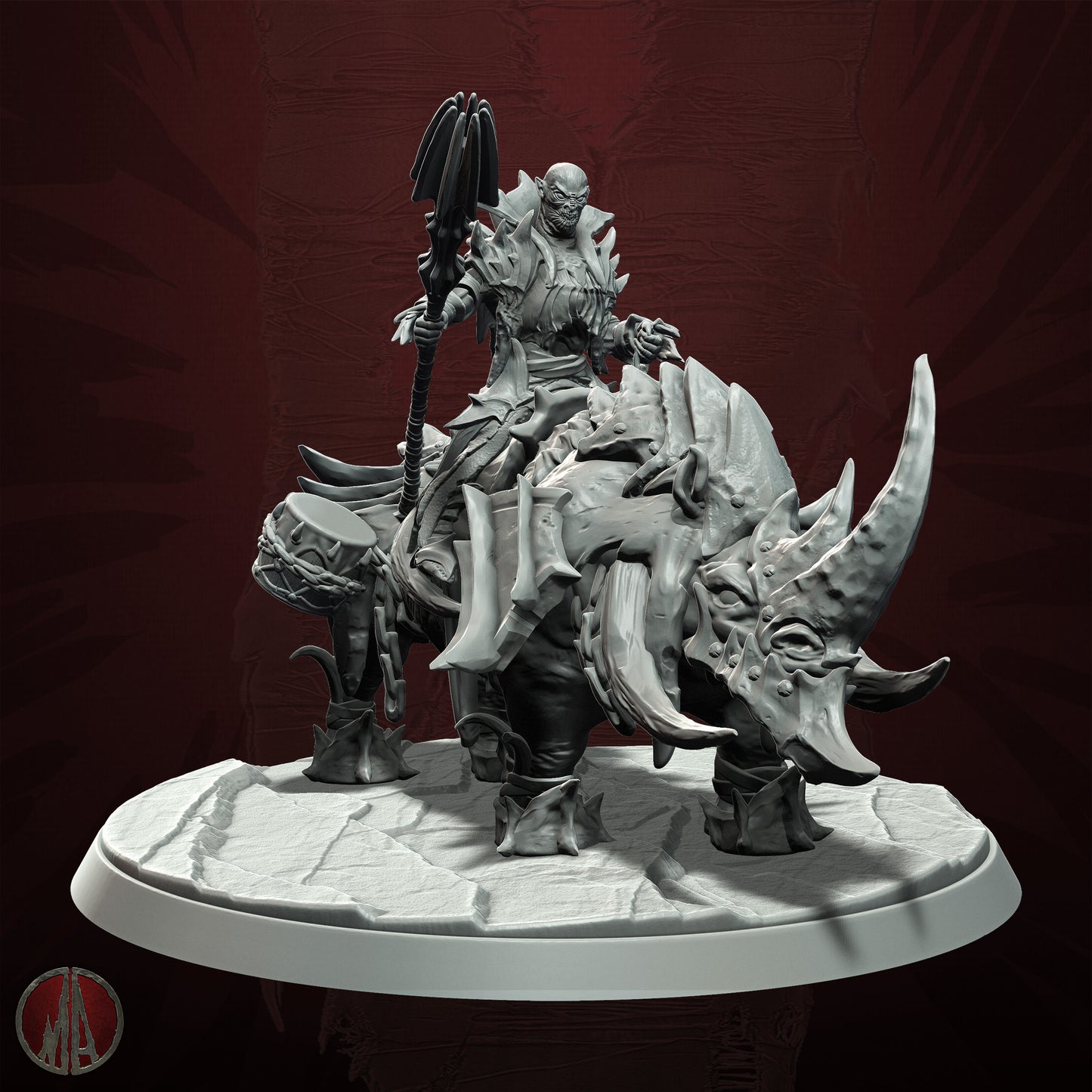 Monolith Arts - Orc Horde - Rhino Armag - DnD/TTRPG Figure/Miniature