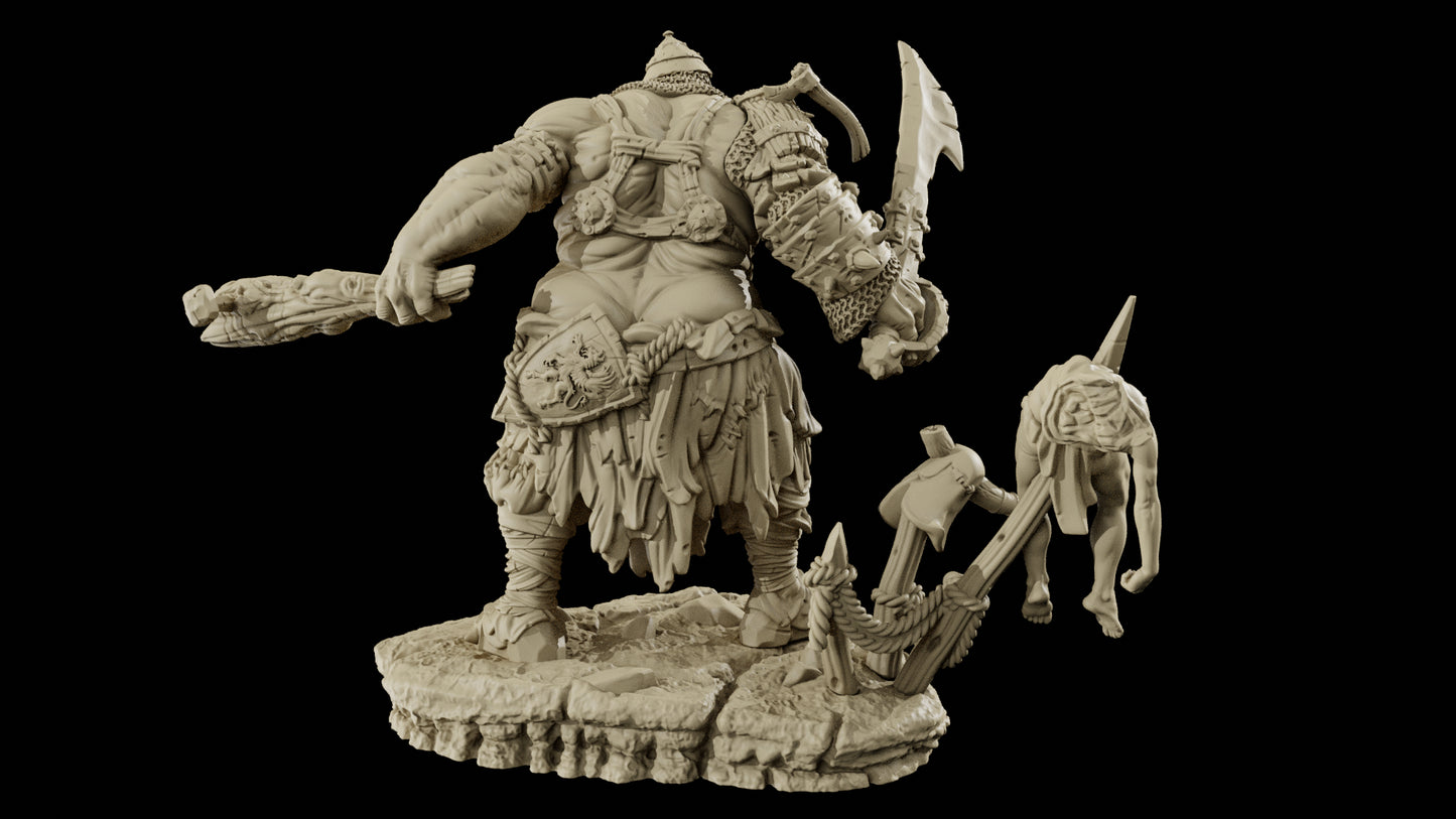 Bemazz Miniatures - Unstoppable Horde - Ogre Raider - DnD/TTRPG Figure/Miniature