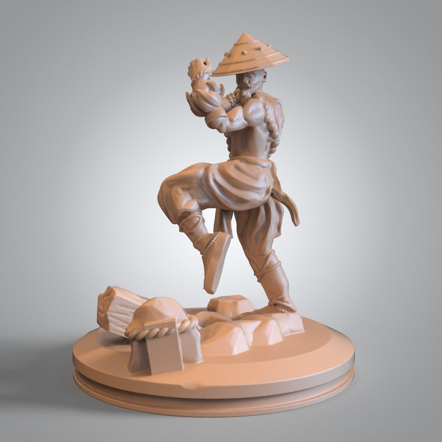 Mojibake - Battle for Genbushan - Human Monk - DnD/TTRPG Figure/Miniature - Helios3DPrinting
