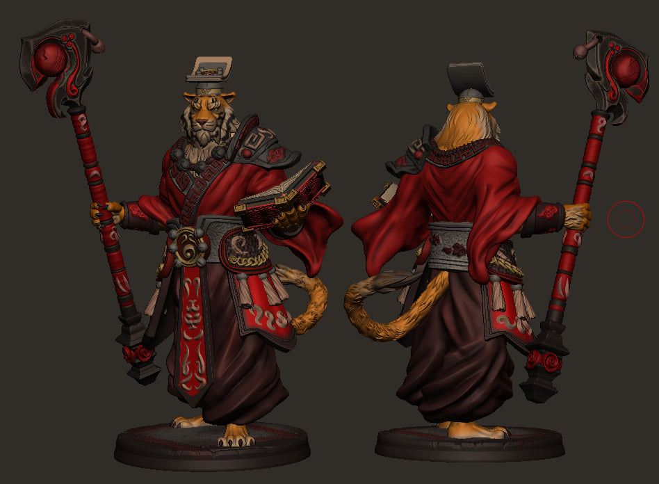 Mojibake - Battle for Xiuyu - Tabaxi Wizard - DnD/TTRPG Figure/Miniature - Helios3DPrinting