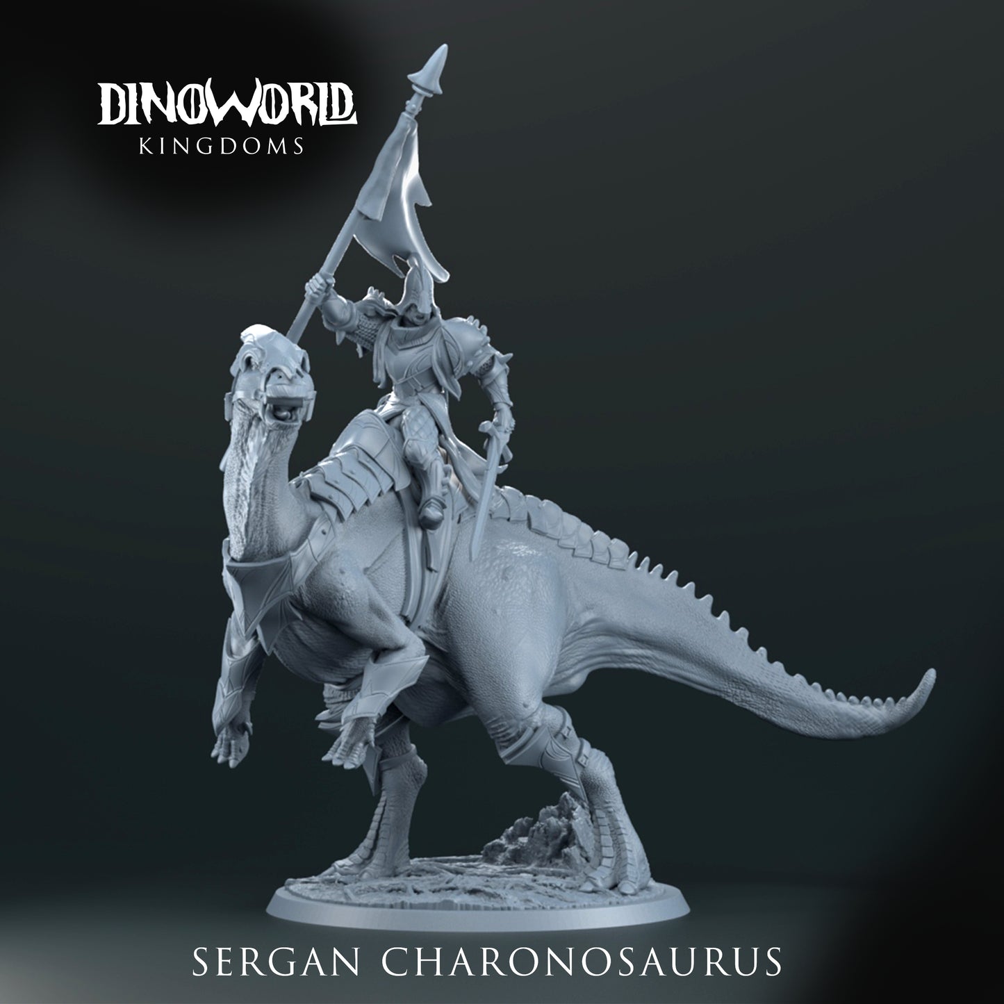Dinoworld - Kingdoms - Sergant Charanosaurus - DnD/Tabletop/TTRPG Figure