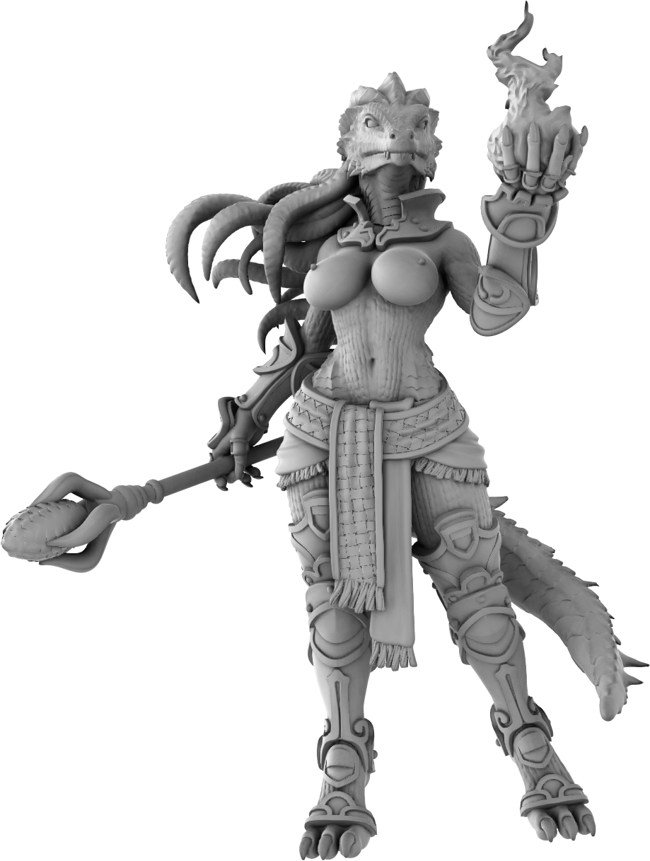 Jugglers Miniatures - Dragonborn Wizard #2 - DnD/TTRPG/Roleplaying/Wargames