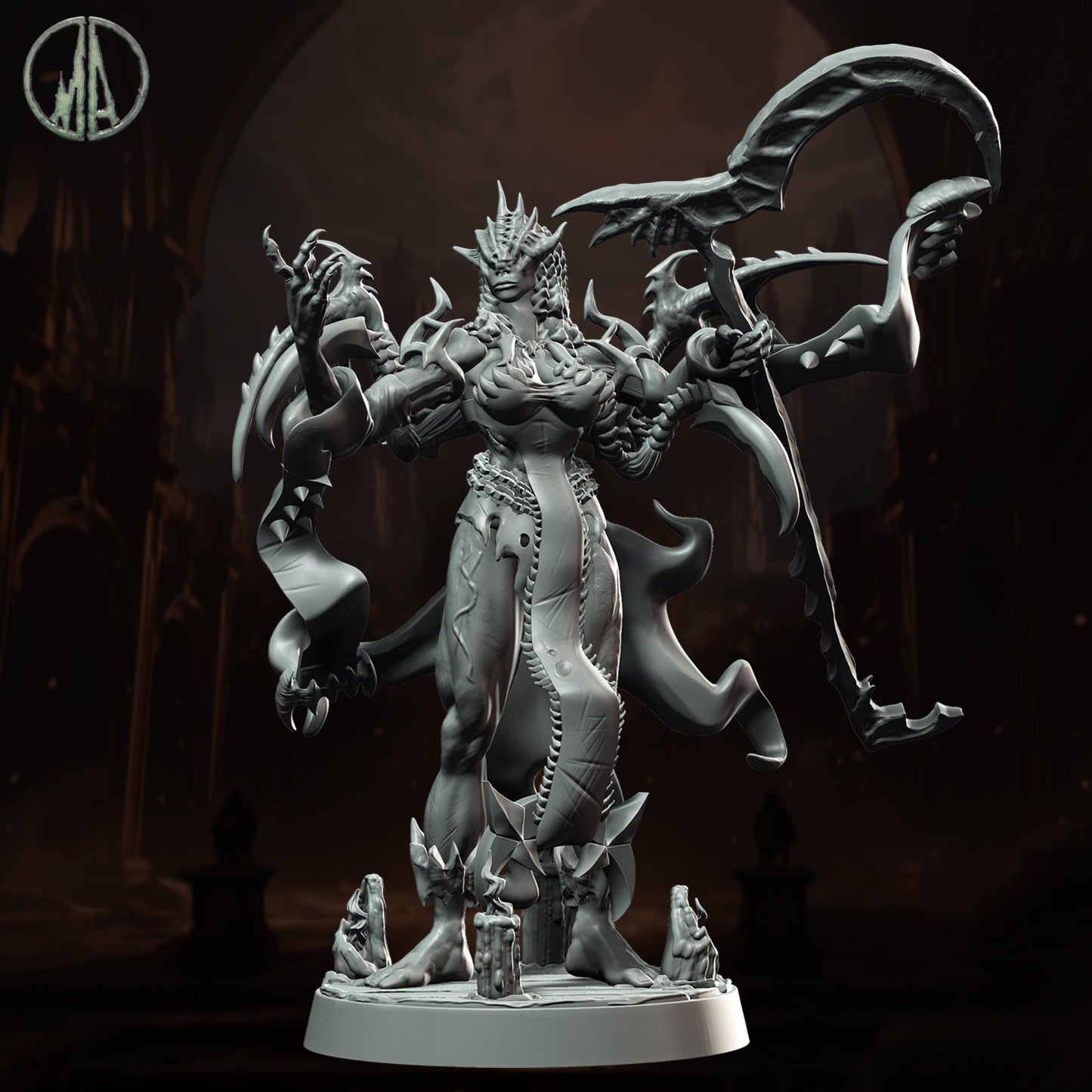 Monolith Arts - Underworld Creatures - Siren #2 - DnD/TTRPG Figure/Miniature