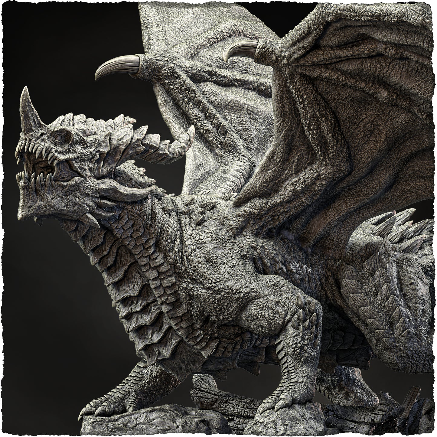 Evox Arts - World Dragons #3 - Armoured - DnD/TTRPG Figure/Miniature