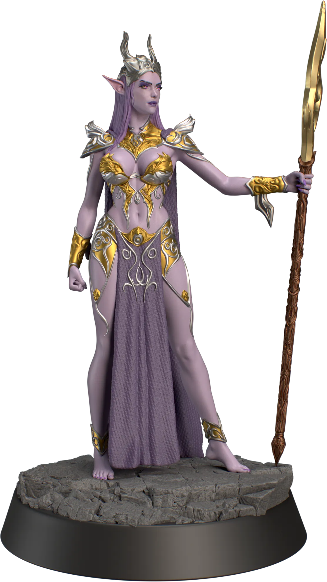 HoldMyMiniatures - Zephrya, Dark Elf #1 - 75mm Pin Up/Figure/Model/Diorama