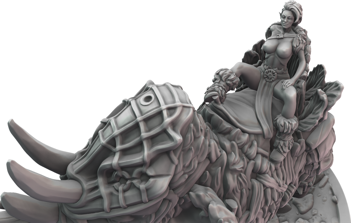 LeemanPrintables - Northern Elf Rider - 75/120mm Pin Up/Figure/Model/Diorama
