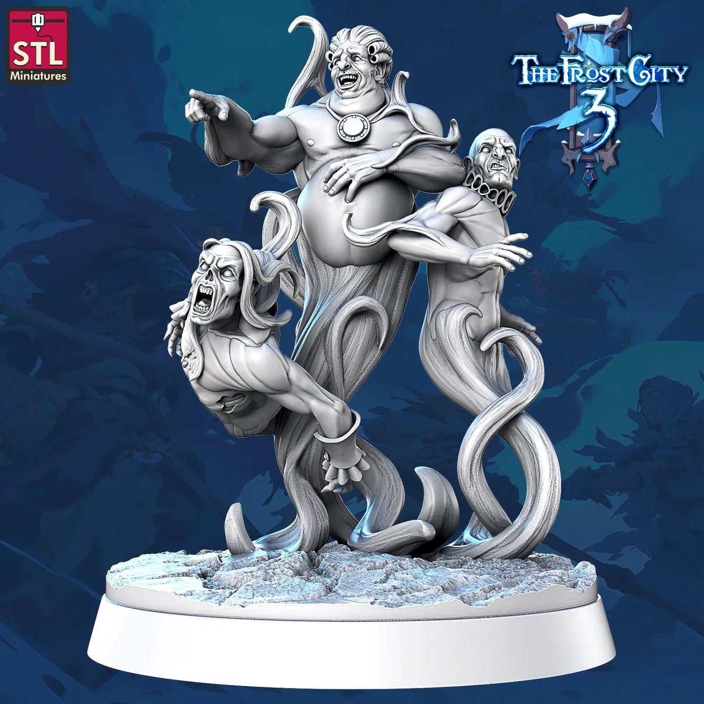 STL Miniatures - Frost City - Wraiths - DnD/TTRPG Figure/Miniature