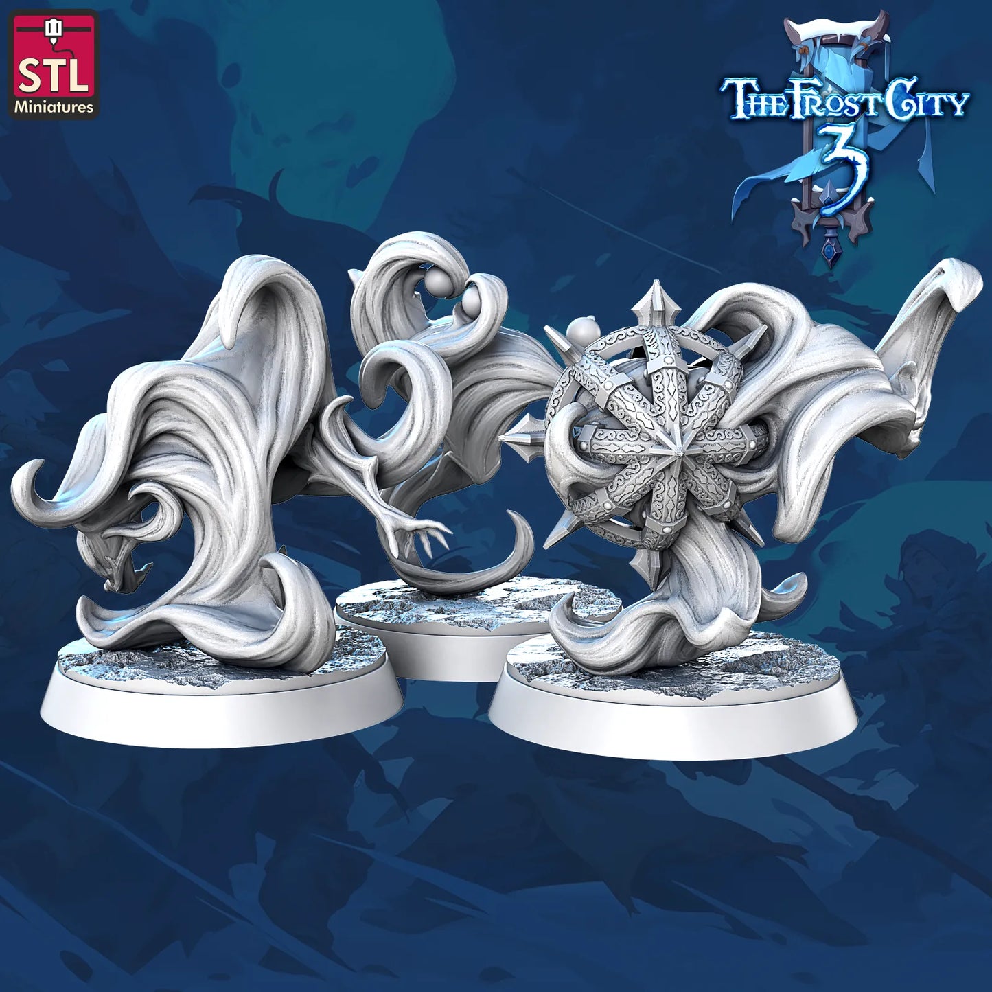 STL Miniatures - Frost City - Elemental Spirit - DnD/TTRPG Figure/Miniature