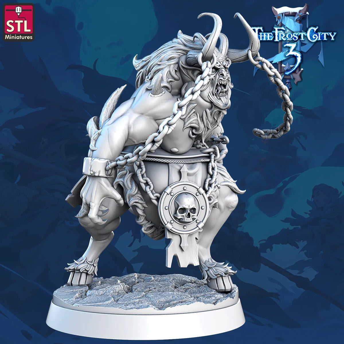 STL Miniatures - Frost City - Demon #2 - DnD/TTRPG Figure/Miniature