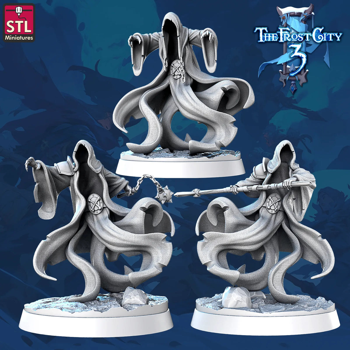 STL Miniatures - Frost City - Wraith - DnD/TTRPG Figure/Miniature