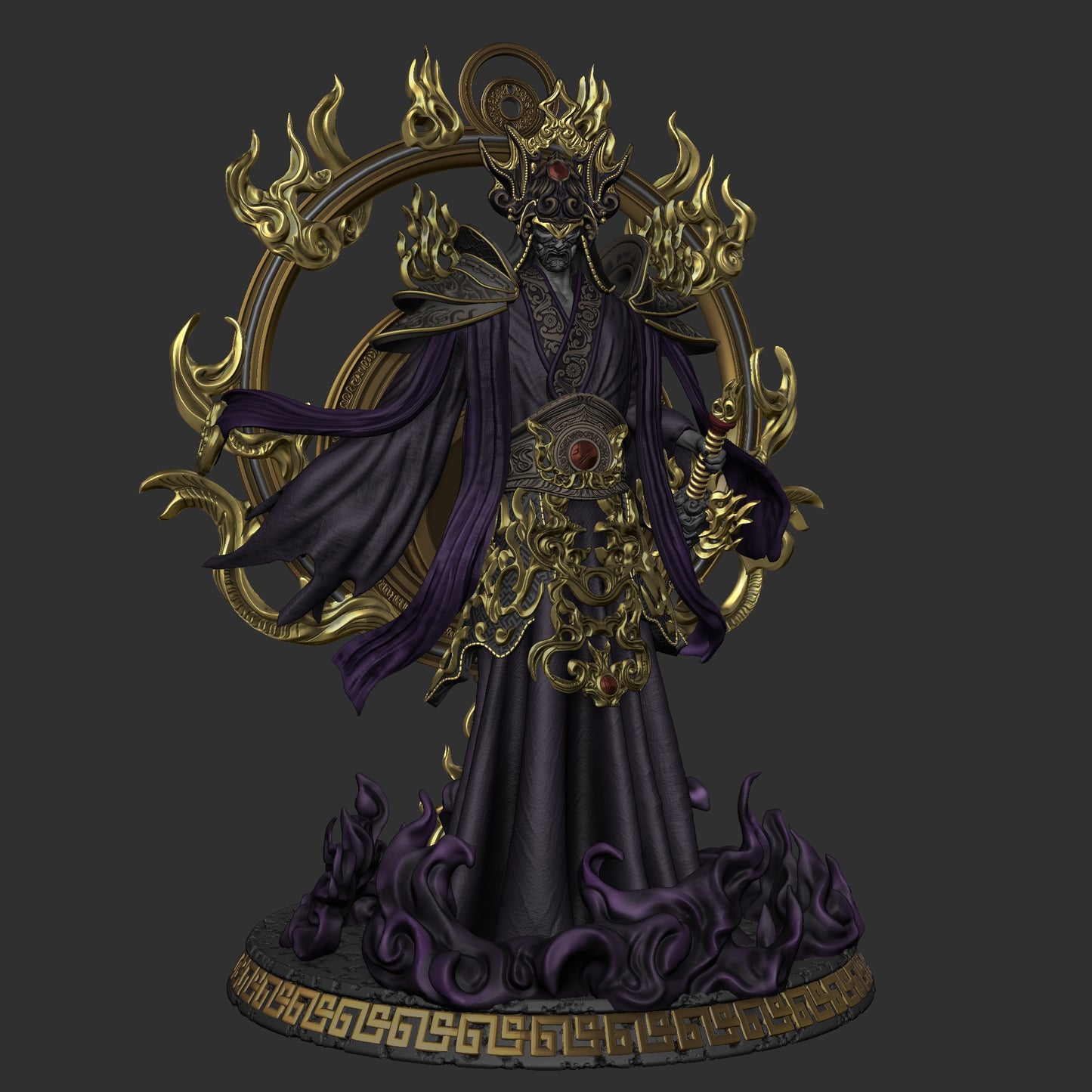 Mojibake - Battle for Xiuyu - Shadow Elemental King - DnD/TTRPG Figure/Miniature - Helios3DPrinting