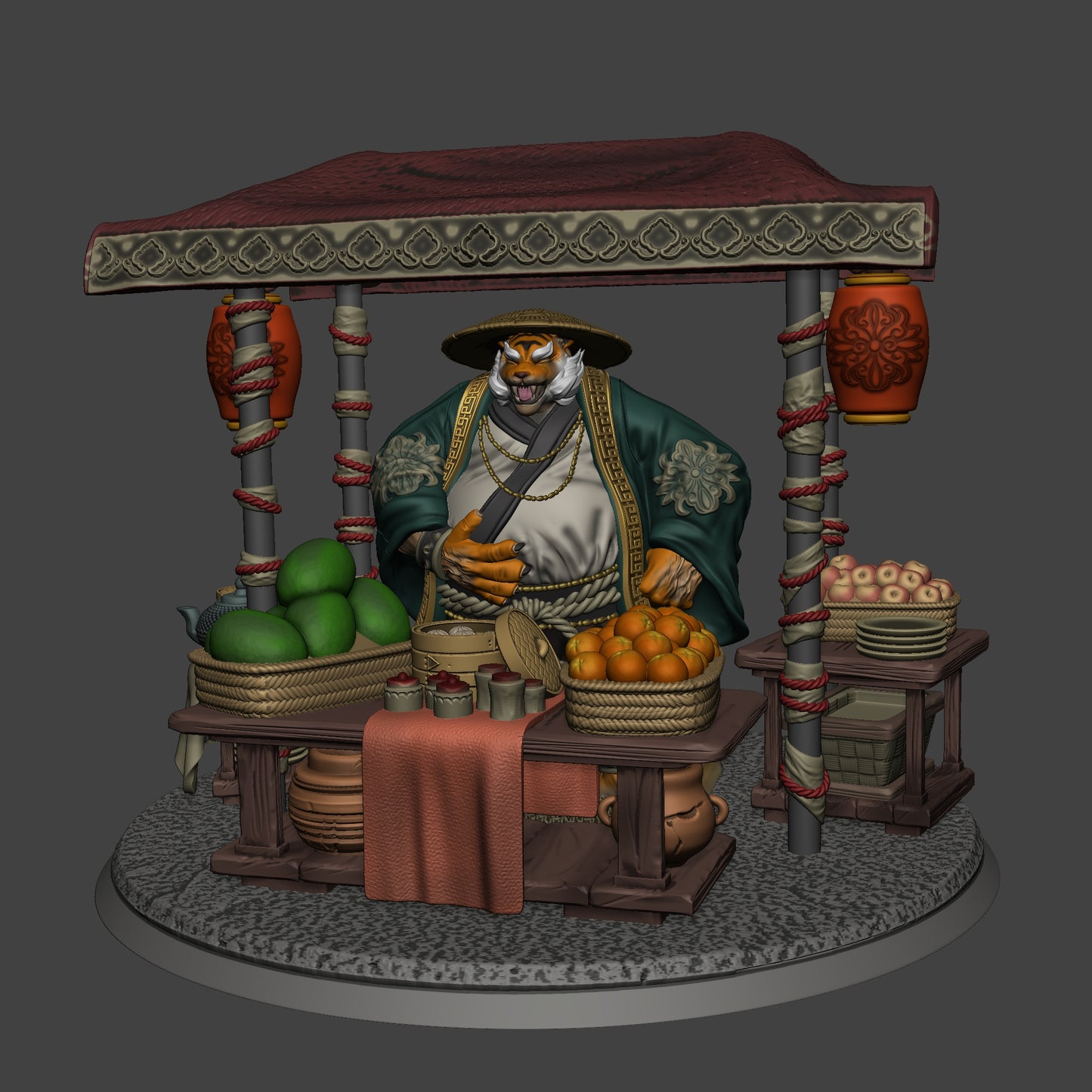 Mojibake - Battle for Xiuyu - Tabaxi Merchant - DnD/TTRPG Figure/Miniature - Helios3DPrinting