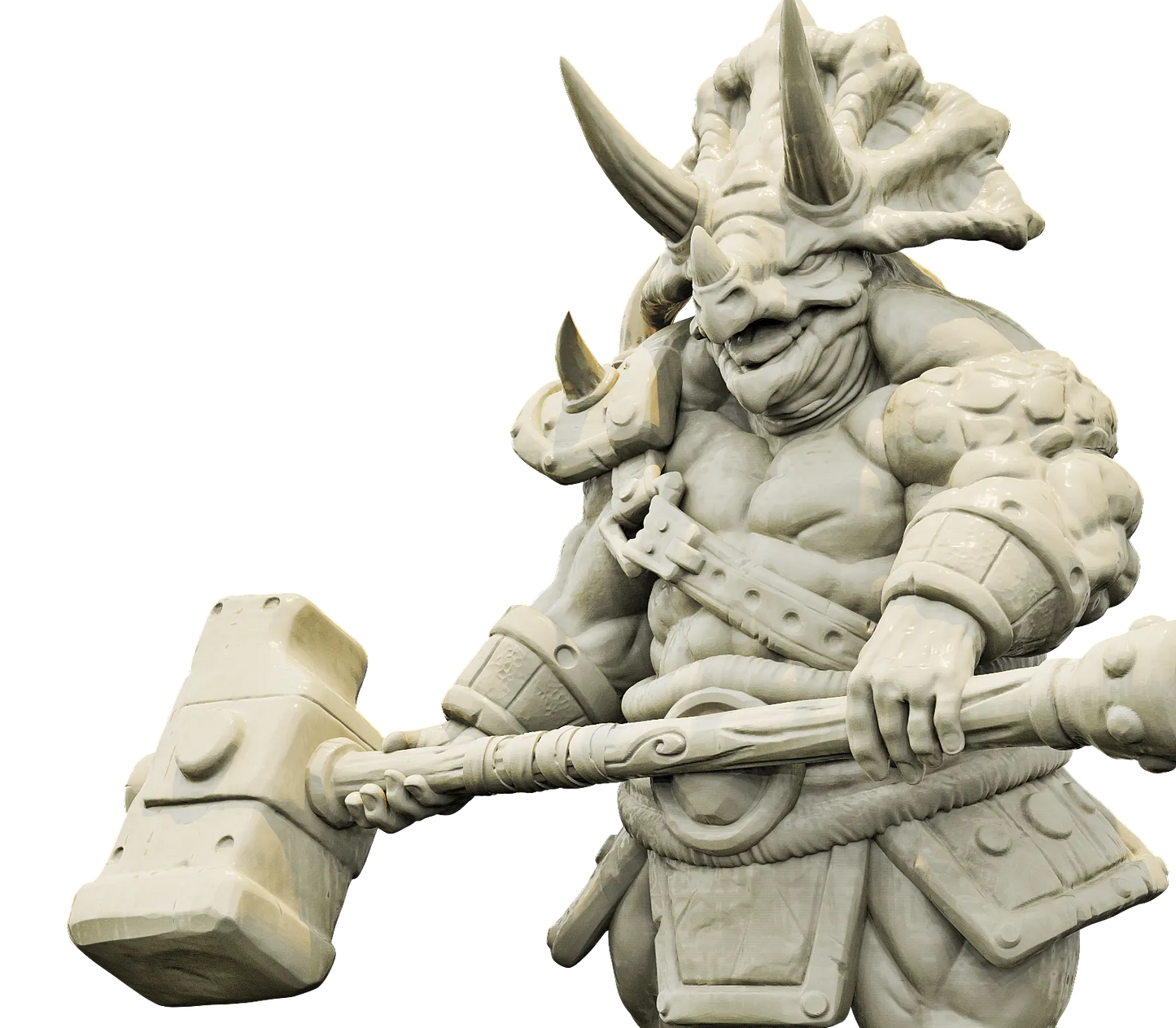 Brayan Nafarrate - Bestiary #4 - Triceratops Warrior #1 - DnD/TTRPG Figure/Miniature