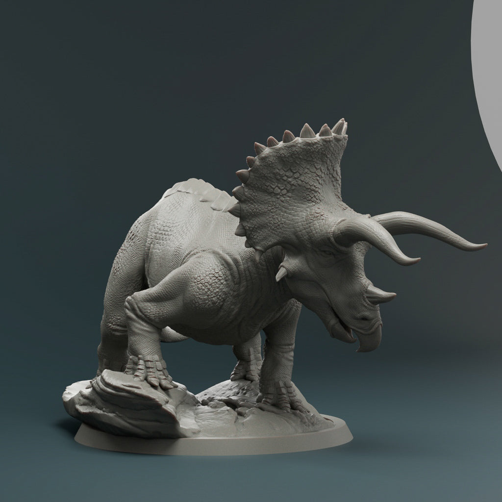 Dinoworld - Kingdoms - Triceratops - DnD/Tabletop/TTRPG Figure Miniature