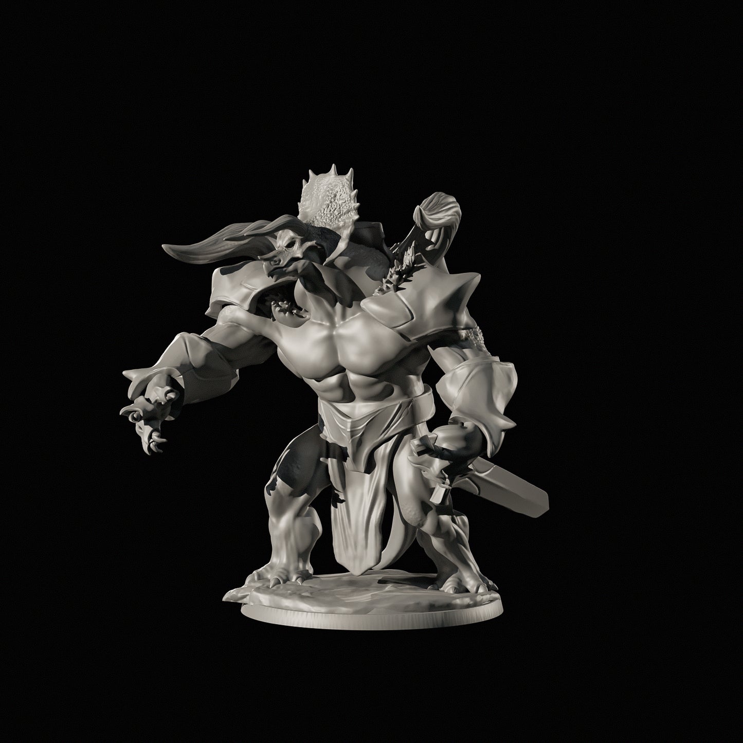 Dinoworld - Kingdoms #4 - King Ceratopsia - DnD/Pathfinder/TTRPG Figure