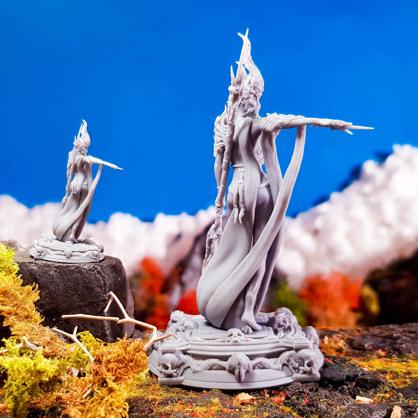 Printomancer - Boneflesh Necropriestess - 32/75mm Pin Up/Figure/Model/Diorama