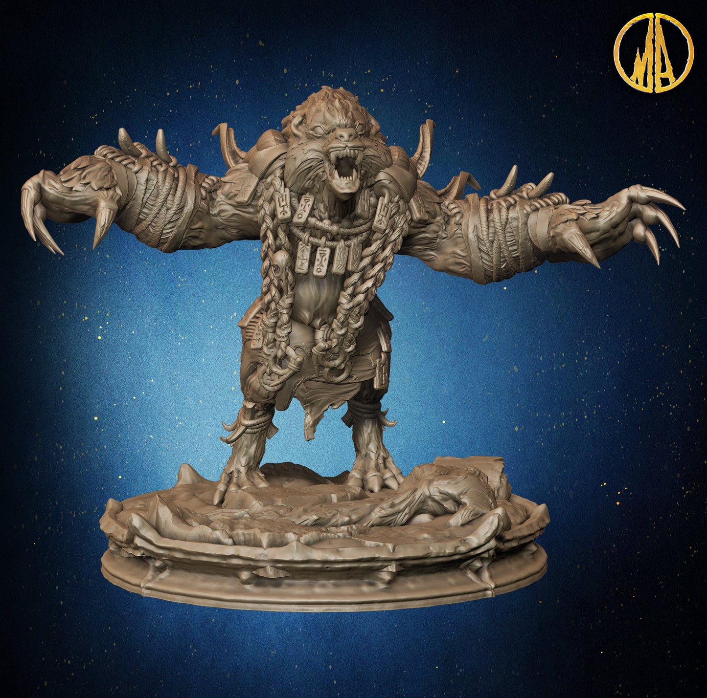 Monolith Arts - Whispering Forest - Werebear #3 - DnD/TTRPG Figure/Miniature