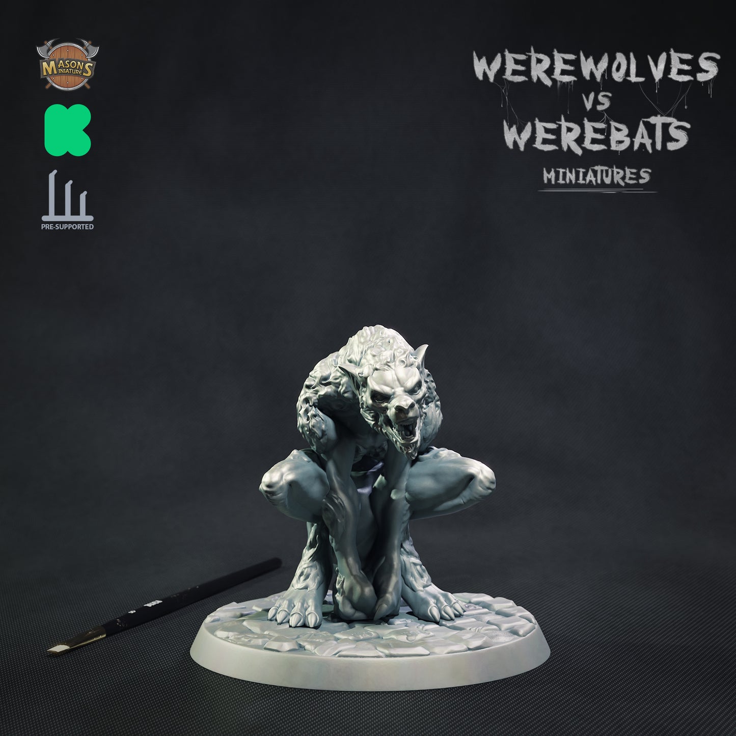 Masons Miniatures - Werewolf #4 - DnD/TTRPG Figure/Miniature