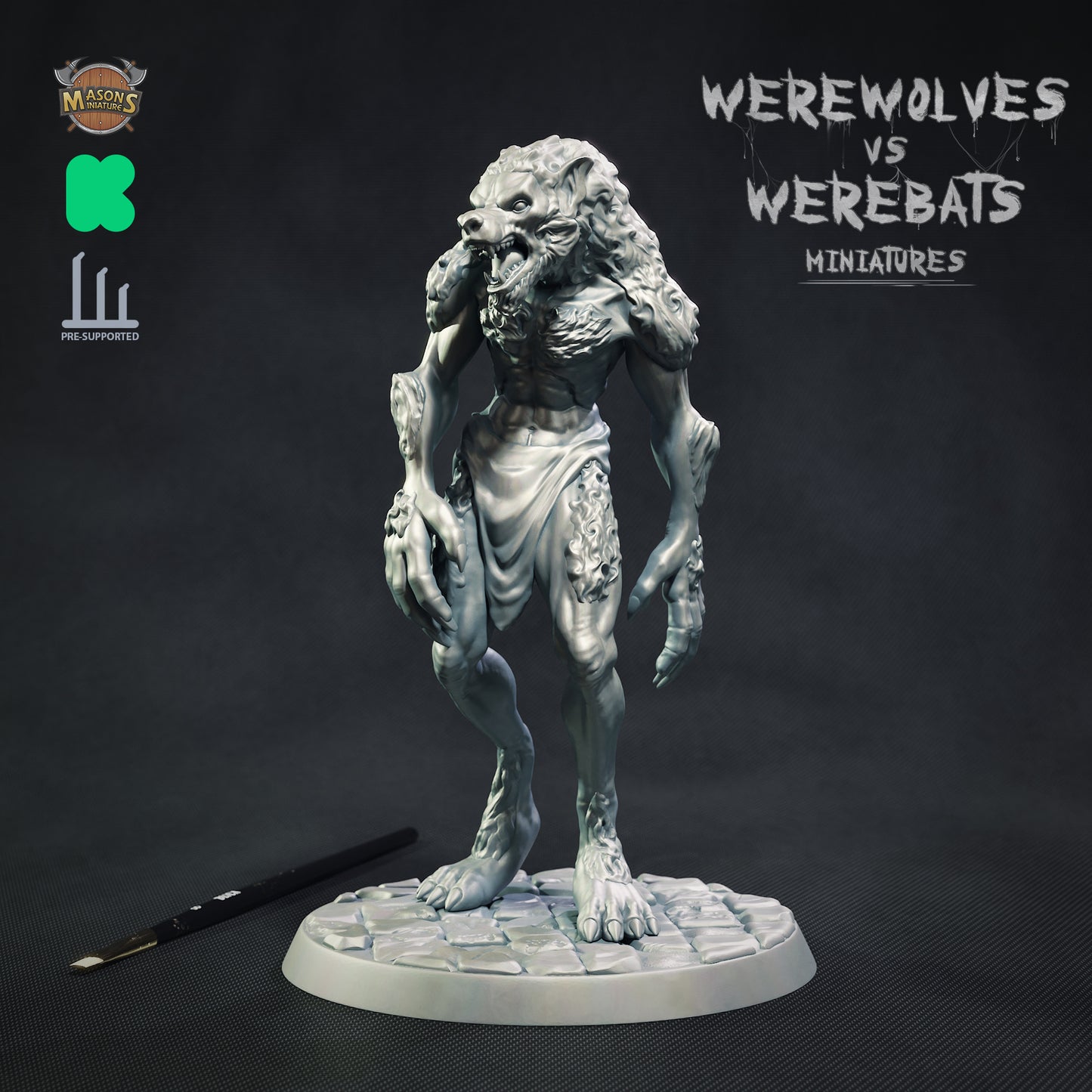 Masons Miniatures - Werewolf #1 - DnD/TTRPG Figure/Miniature