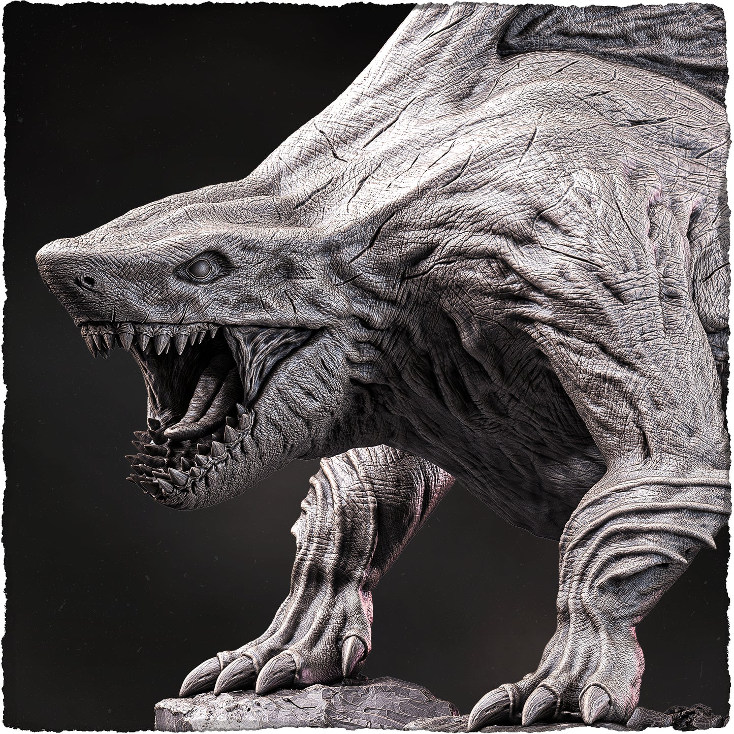 Evox Arts - Arcanterra #1 - Carcharopod Dragon - DnD/TTRPG Figure/Miniature