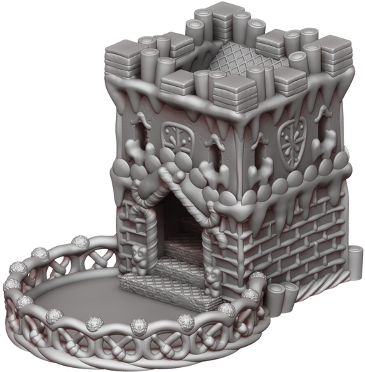 Ars Moriendi - Mythic Dice Tower - Gingerbread - DnD/TTRPG/Roleplaying/Wargames - Helios3DPrinting