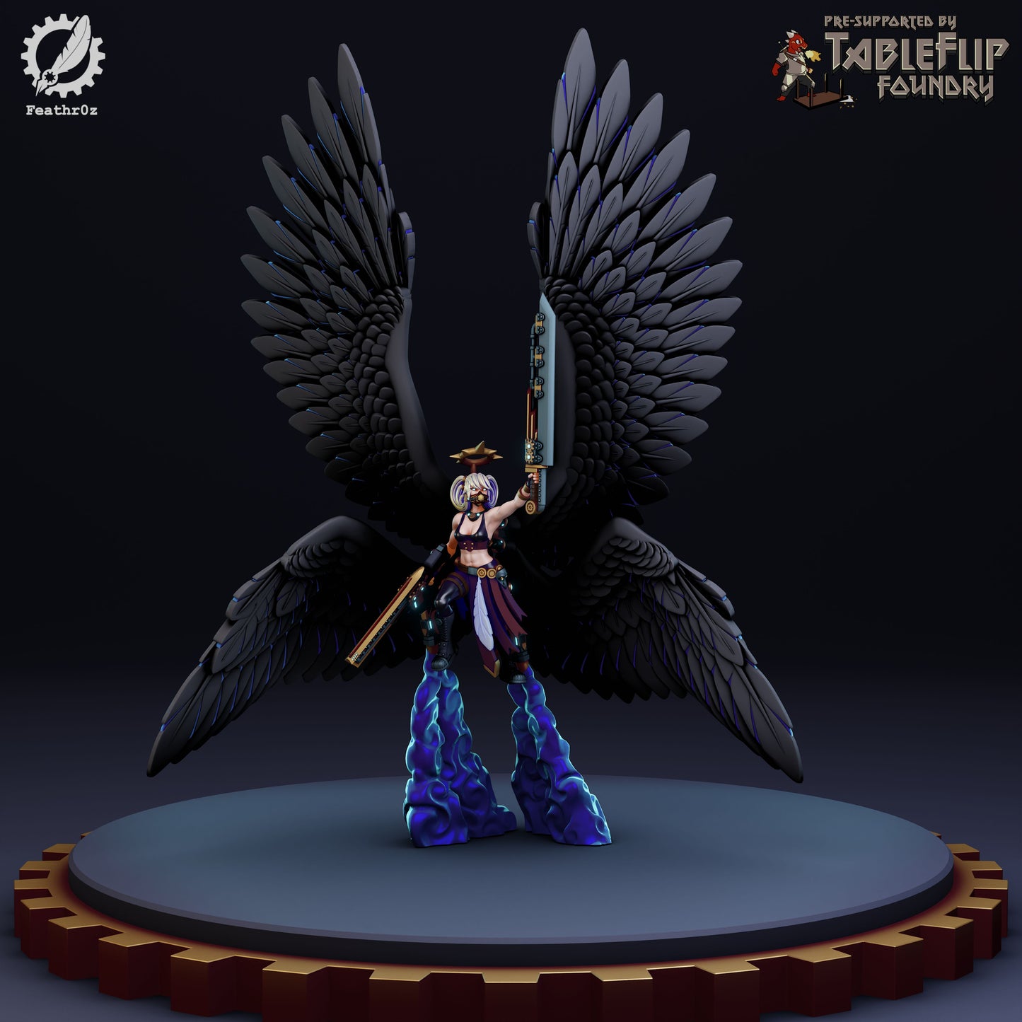 Feathr0z - Vanguard - Archangel Colonel - DnD/TTRPG Figure/Miniature