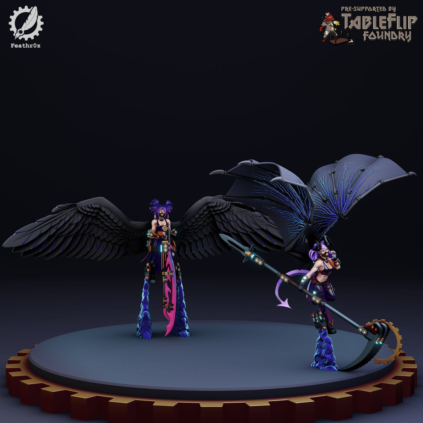 Feathr0z - Vanguard - Flying Sergeant #3 - DnD/TTRPG Figure/Miniature