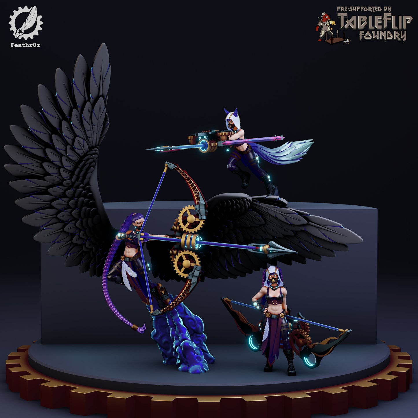 Feathr0z - Vanguard - Bow Sergeant - DnD/TTRPG Figure/Miniature