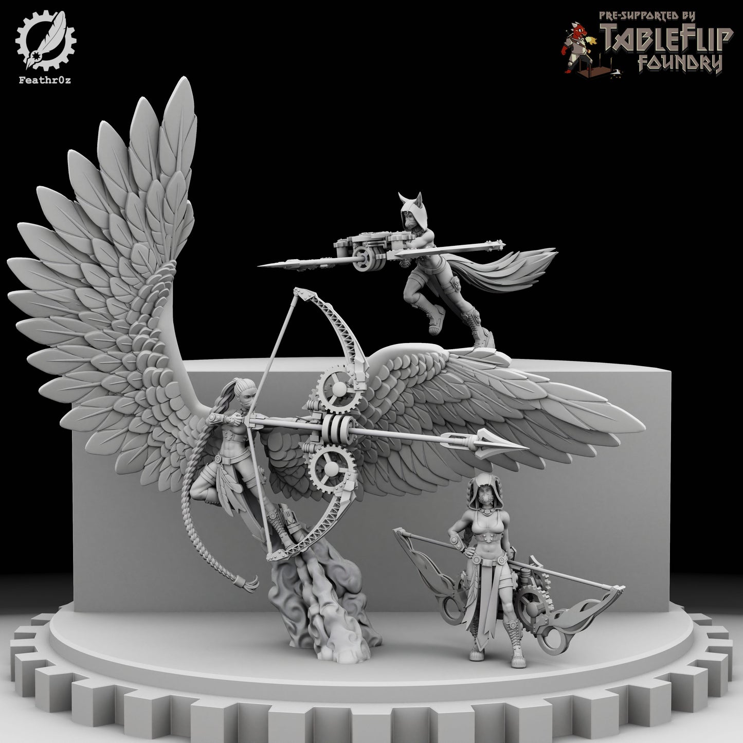 Feathr0z - Vanguard - Bow Sergeant - DnD/TTRPG Figure/Miniature
