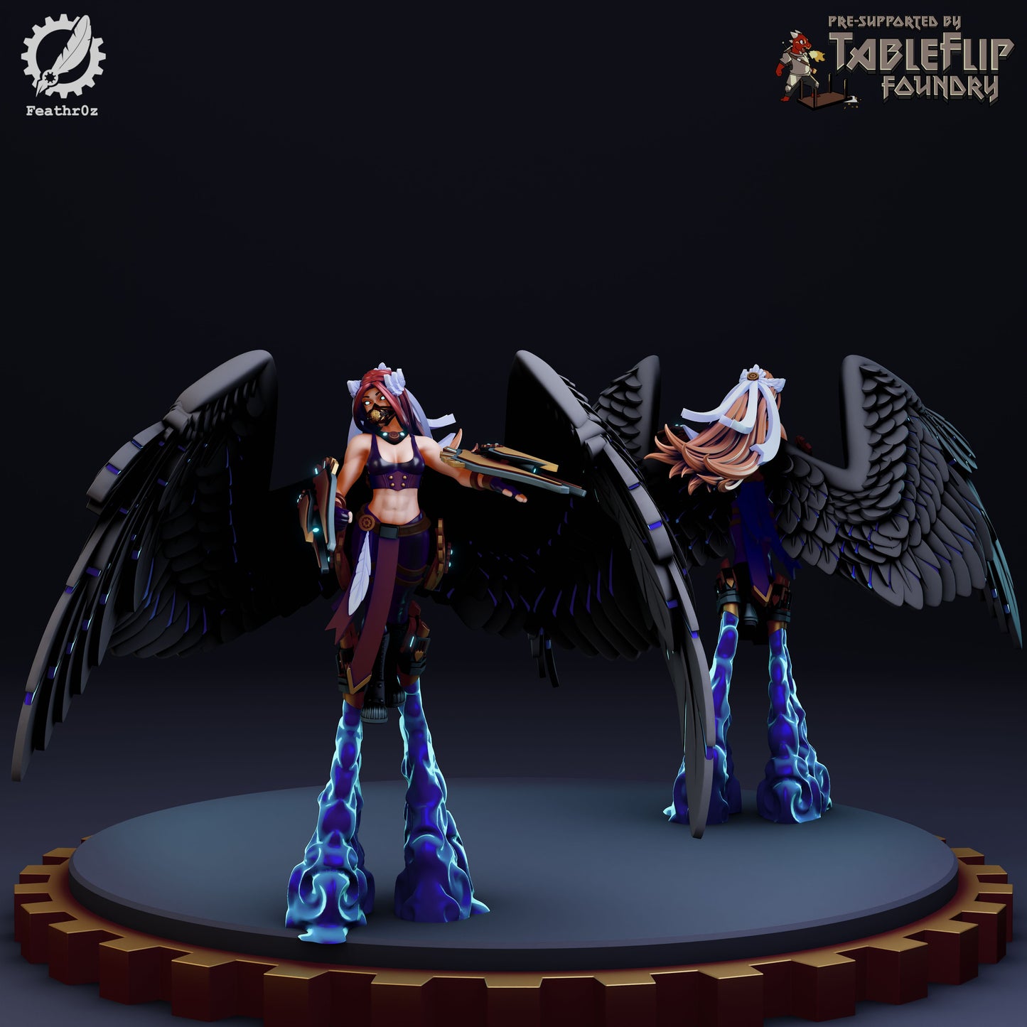 Feathr0z - Vanguard - Flying Sergeant #1 - DnD/TTRPG Figure/Miniature