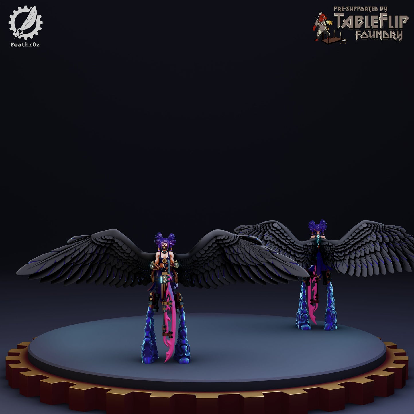 Feathr0z - Vanguard - Flying Sergeant #3 - DnD/TTRPG Figure/Miniature