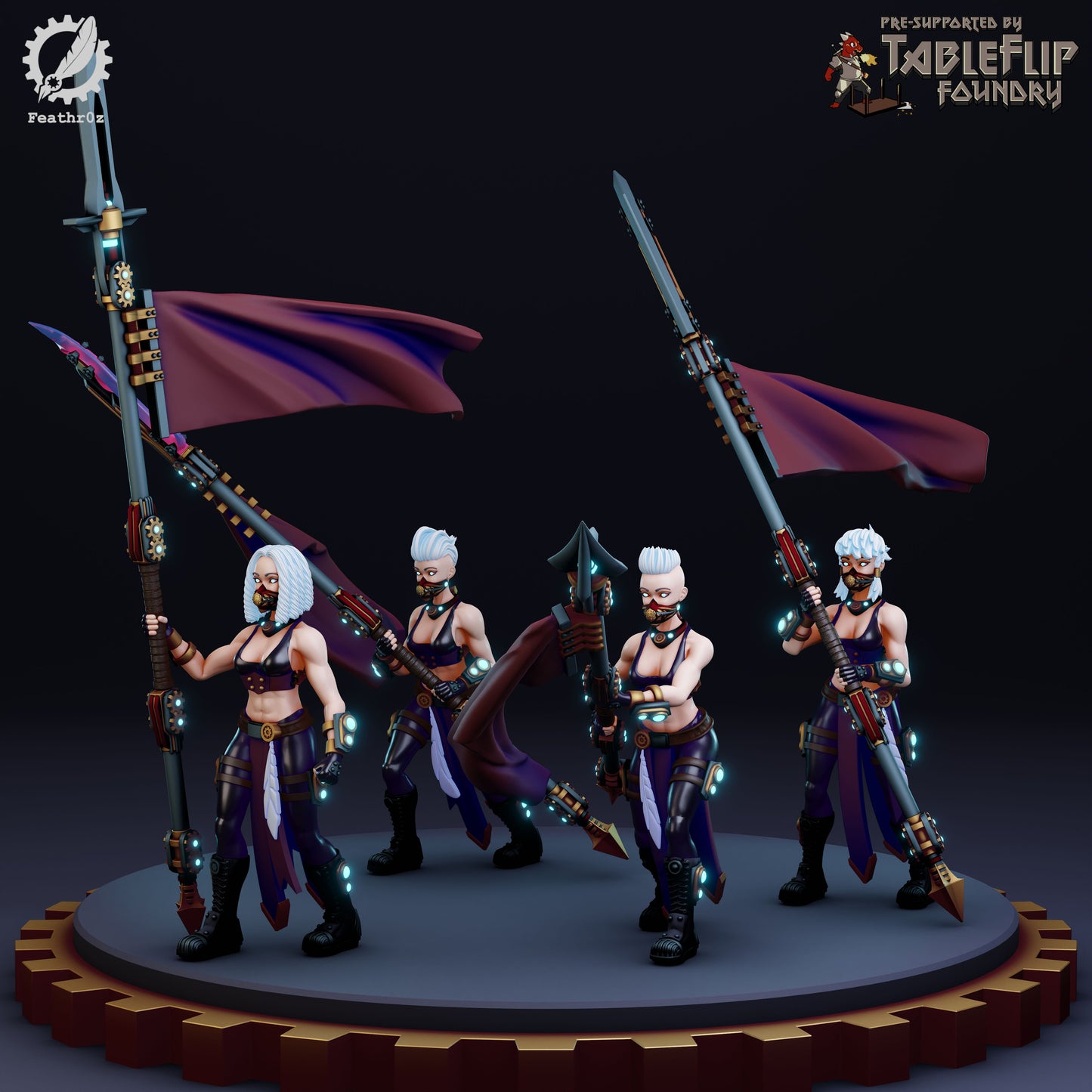 Feathr0z - Vanguard - Polearm - DnD/TTRPG Figure/Miniature