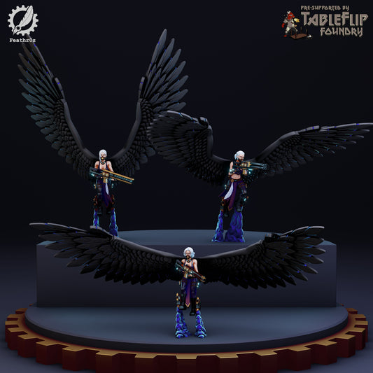 Feathr0z - Vanguard - Flying Rifle Elite - DnD/TTRPG Figure/Miniature
