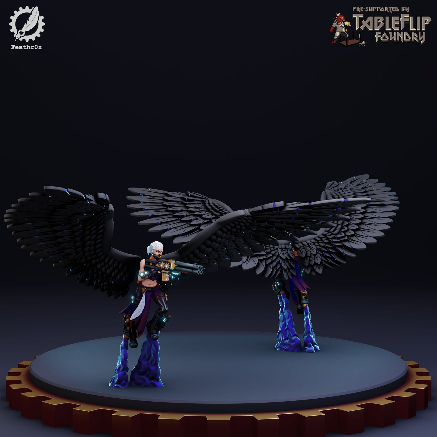 Feathr0z - Vanguard - Flying Rifle Elite - DnD/TTRPG Figure/Miniature
