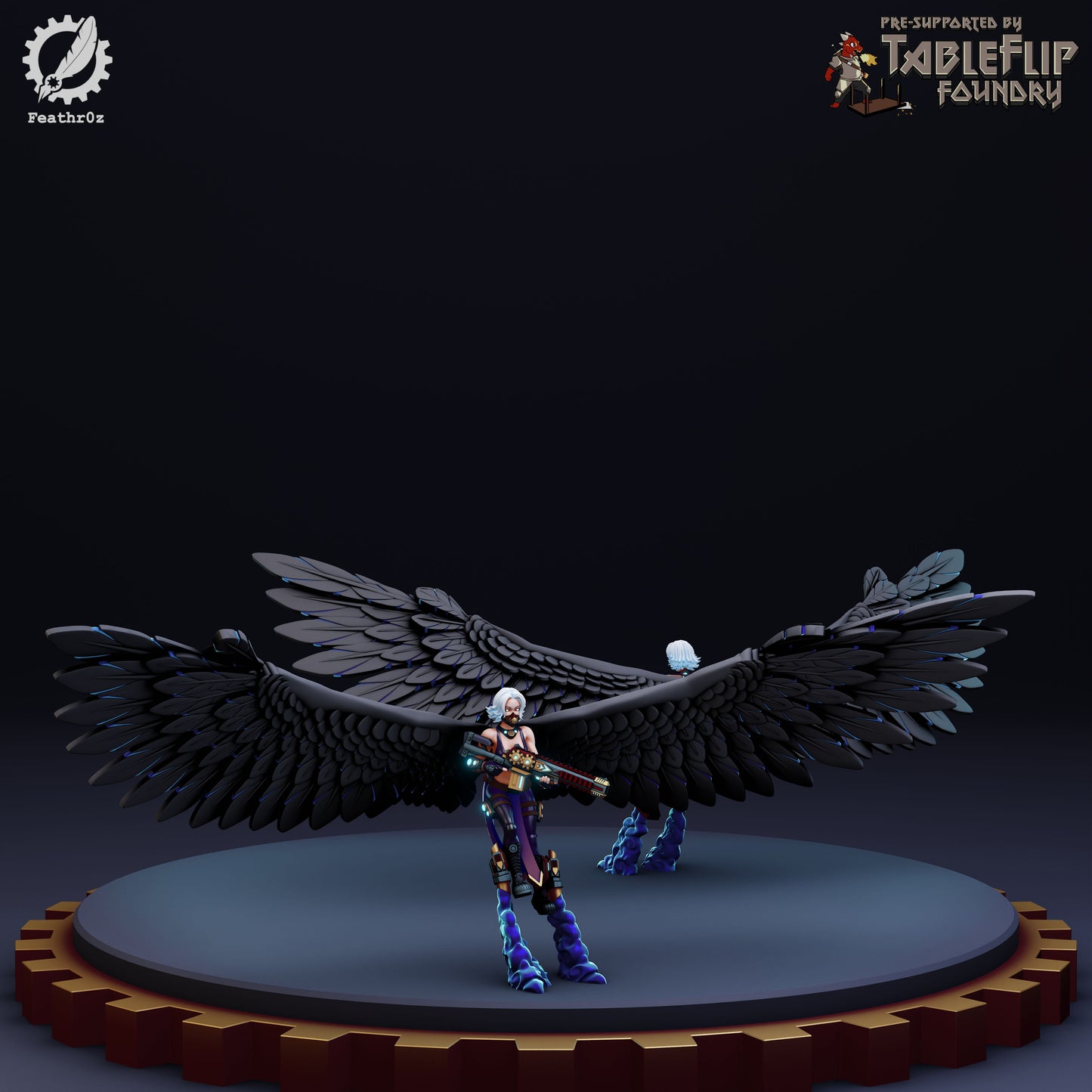 Feathr0z - Vanguard - Flying Rifle Elite - DnD/TTRPG Figure/Miniature