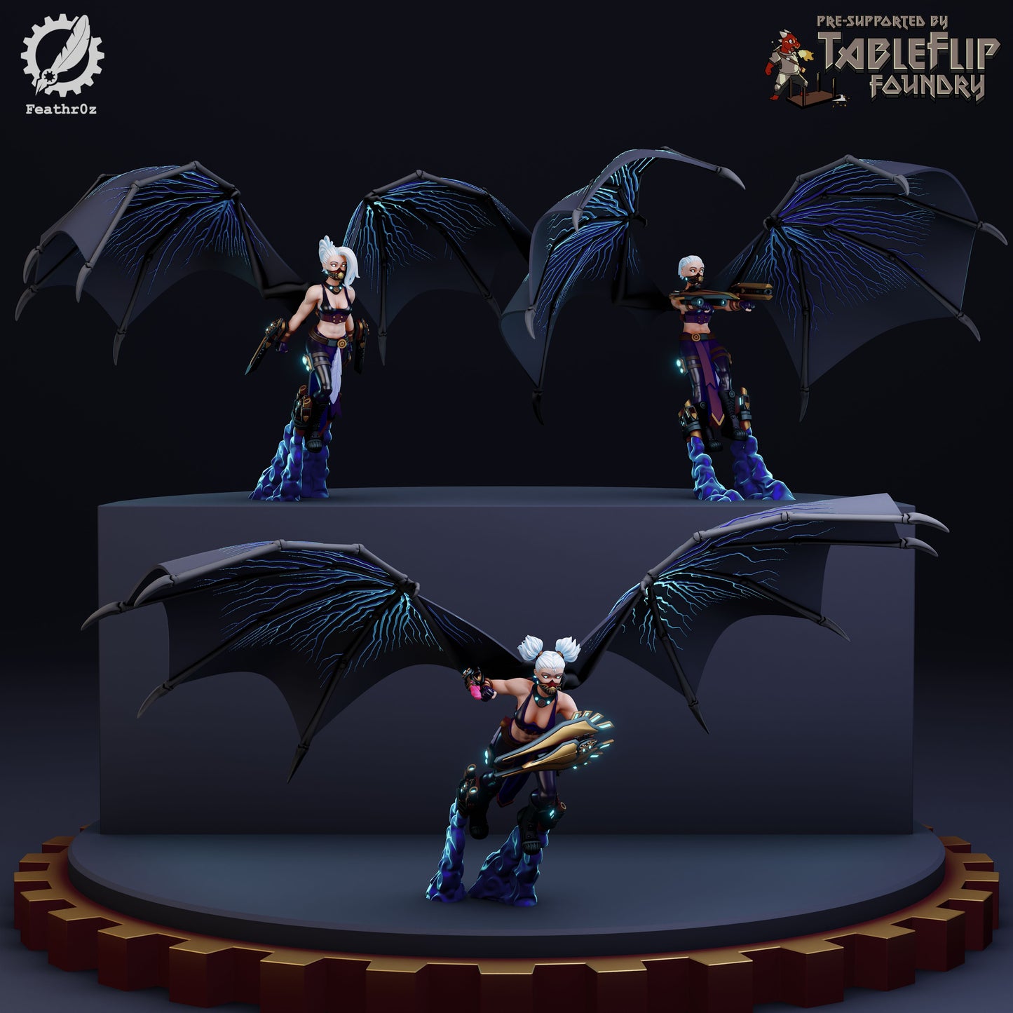 Feathr0z - Vanguard - Flying Recon Elite - DnD/TTRPG Figure/Miniature