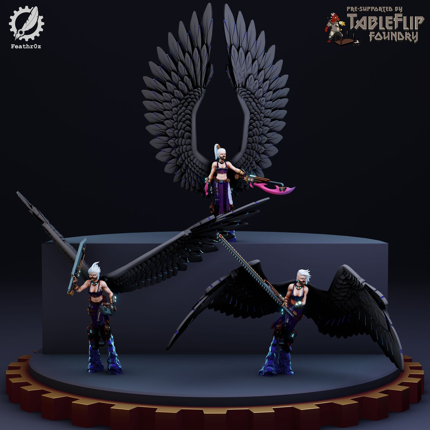 Feathr0z - Vanguard - Flying Sword Elite - DnD/TTRPG Figure/Miniature