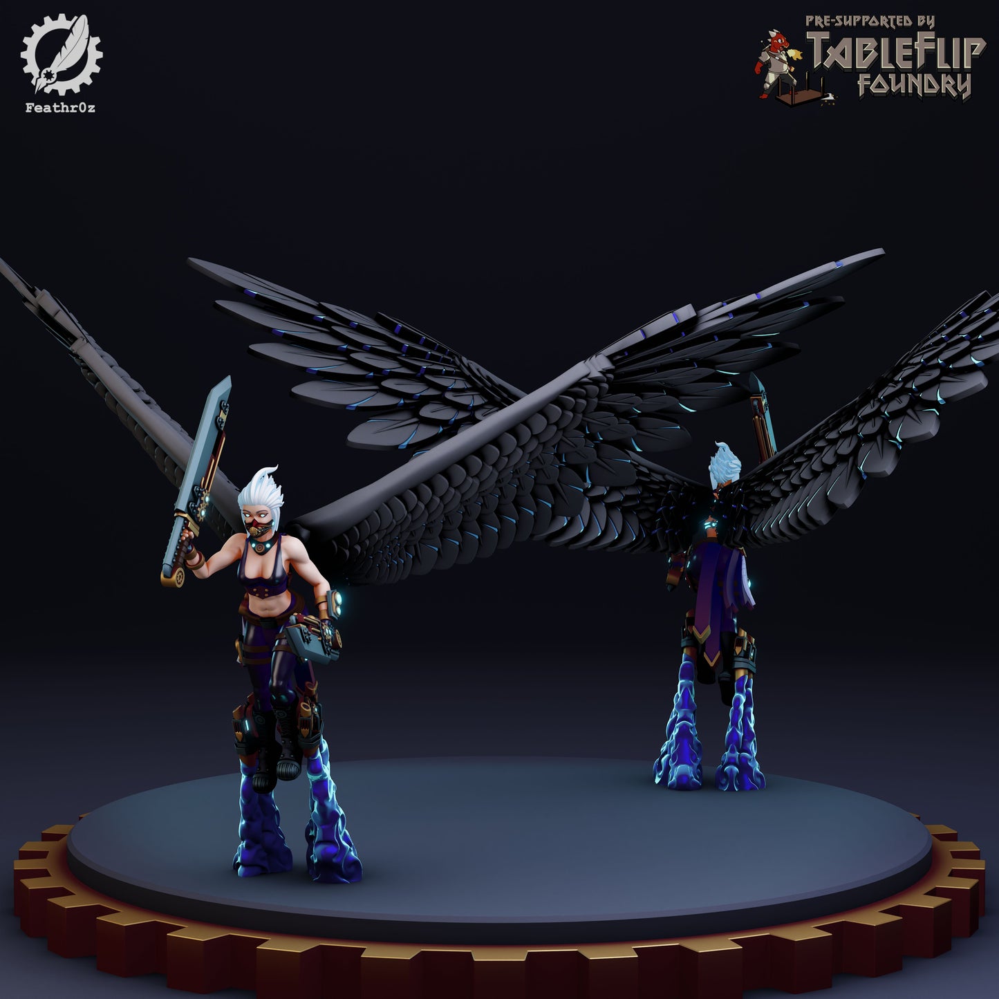 Feathr0z - Vanguard - Flying Sword Elite - DnD/TTRPG Figure/Miniature