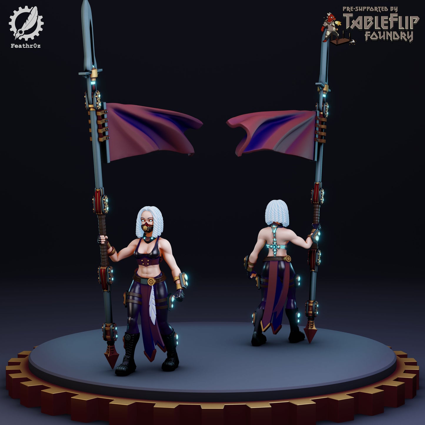 Feathr0z - Vanguard - Polearm - DnD/TTRPG Figure/Miniature