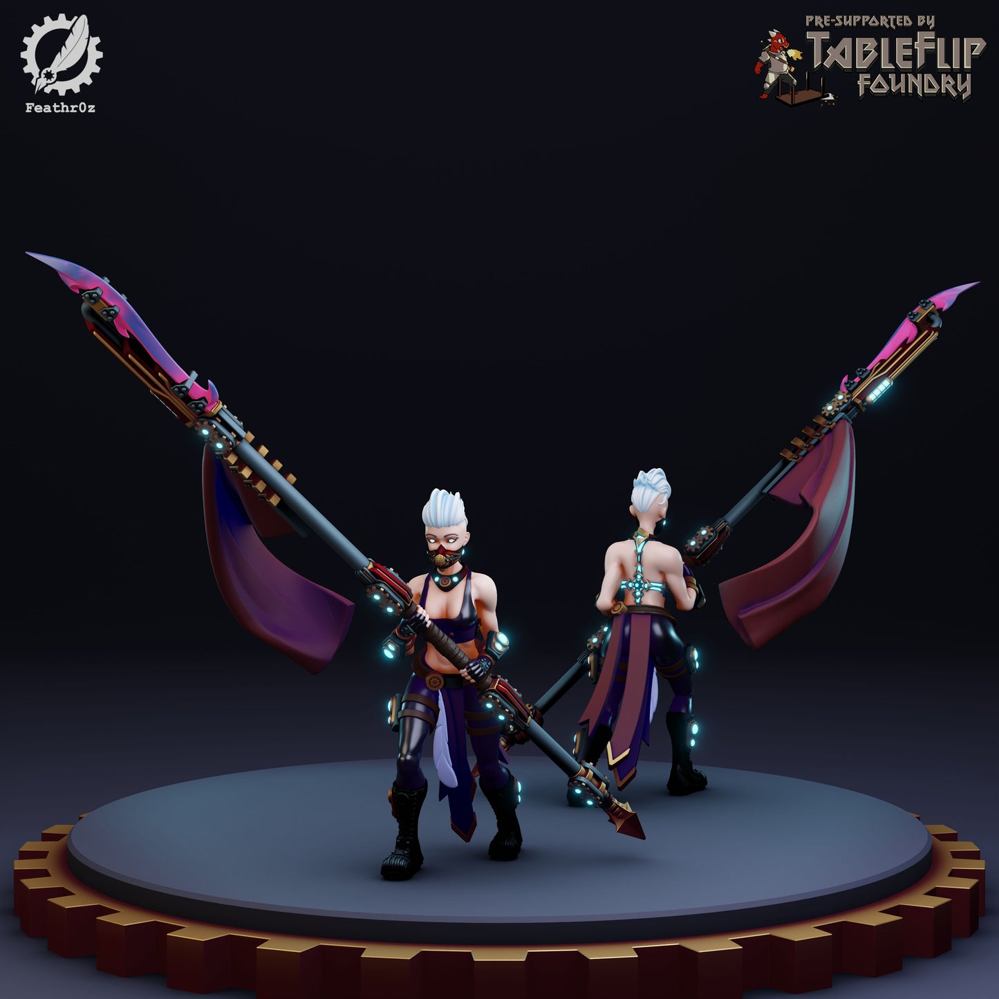 Feathr0z - Vanguard - Polearm - DnD/TTRPG Figure/Miniature