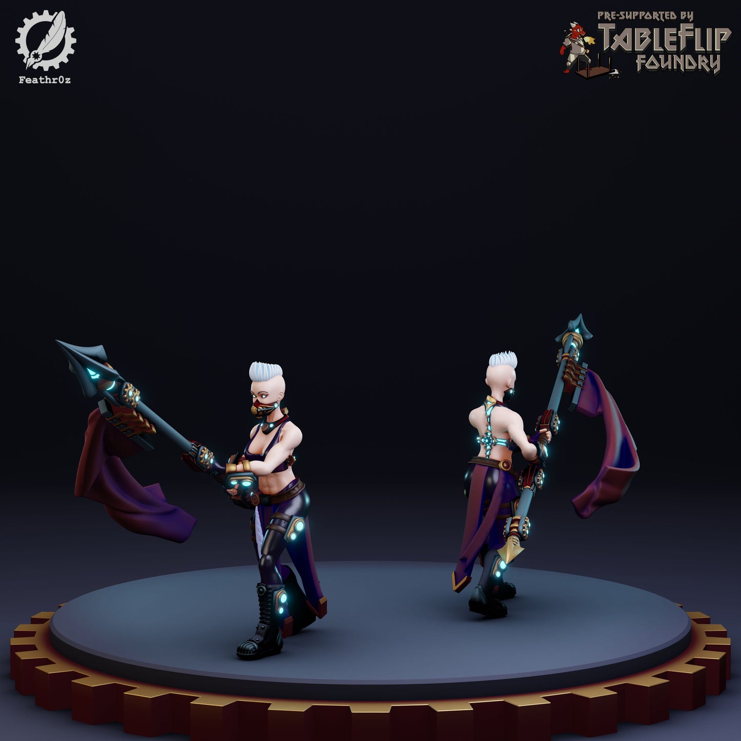 Feathr0z - Vanguard - Polearm - DnD/TTRPG Figure/Miniature