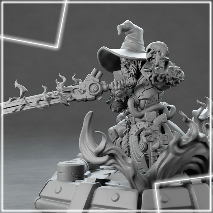 Brayan Nafarrate - Technomancer #4 - 3 Poses - DnD/TTRPG Figure/Miniature