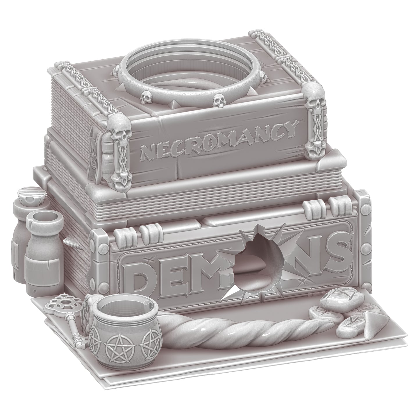 Ars Moriendi - Mythic Dice Tower - Spellbooks - DnD/TTRPG/Roleplaying/Wargames - Helios3DPrinting