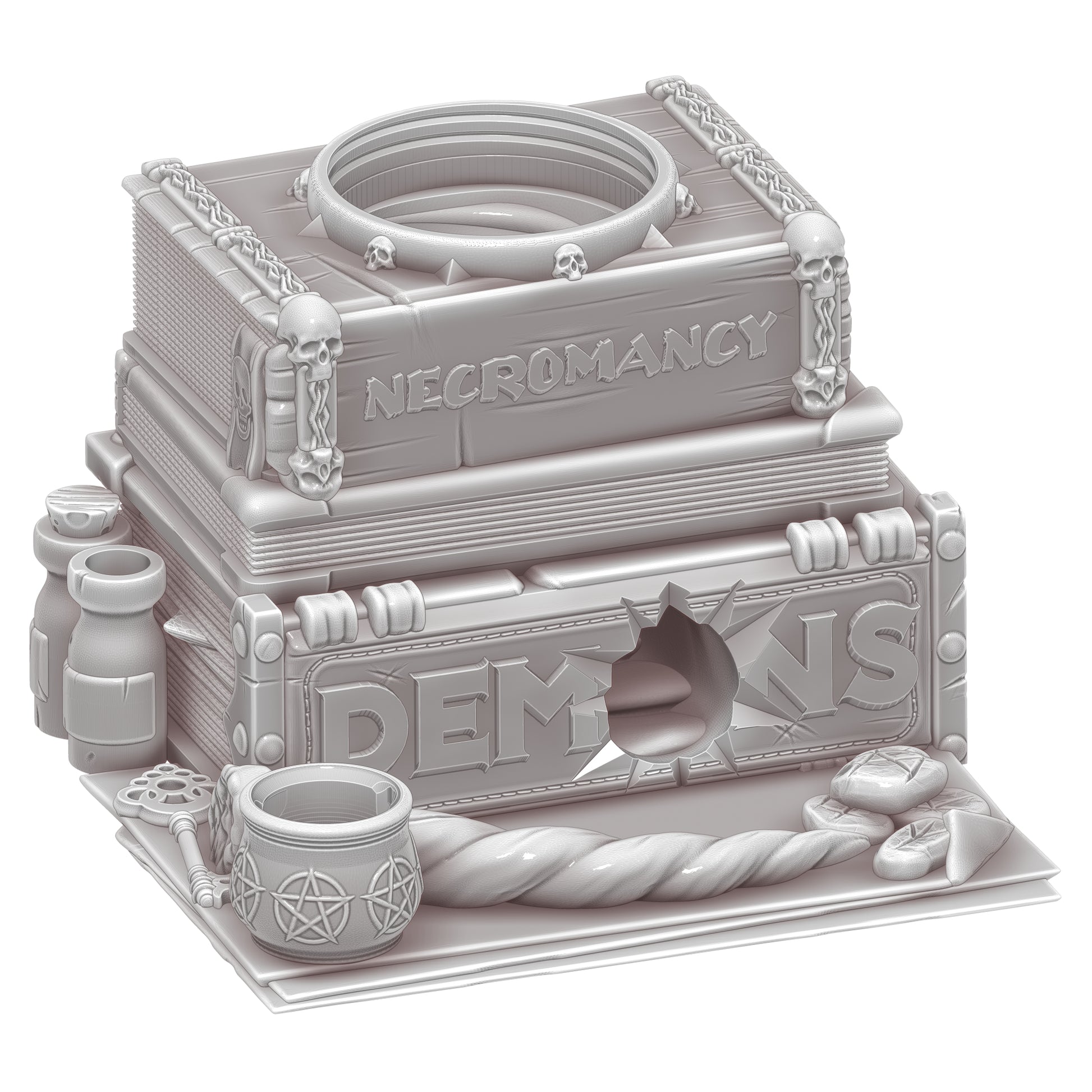 Ars Moriendi - Mythic Dice Tower - Spellbooks - DnD/TTRPG/Roleplaying/Wargames - Helios3DPrinting