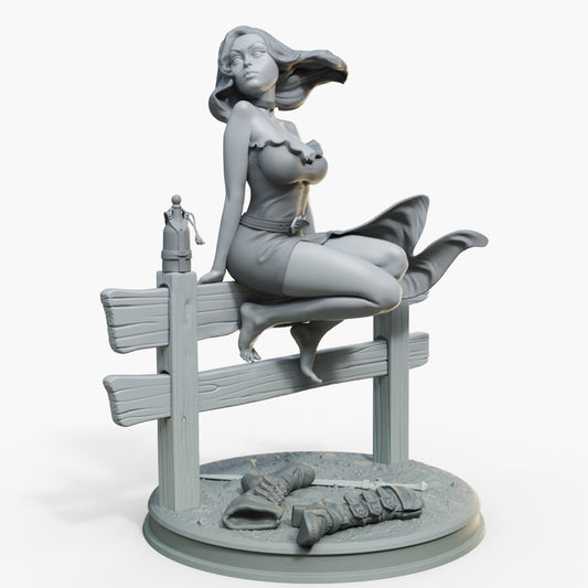 Female Miniatures - Serenya - 2 Poses - 32/75/120mm Pin Up/Figure/Figurine/Diorama - Helios3DPrinting